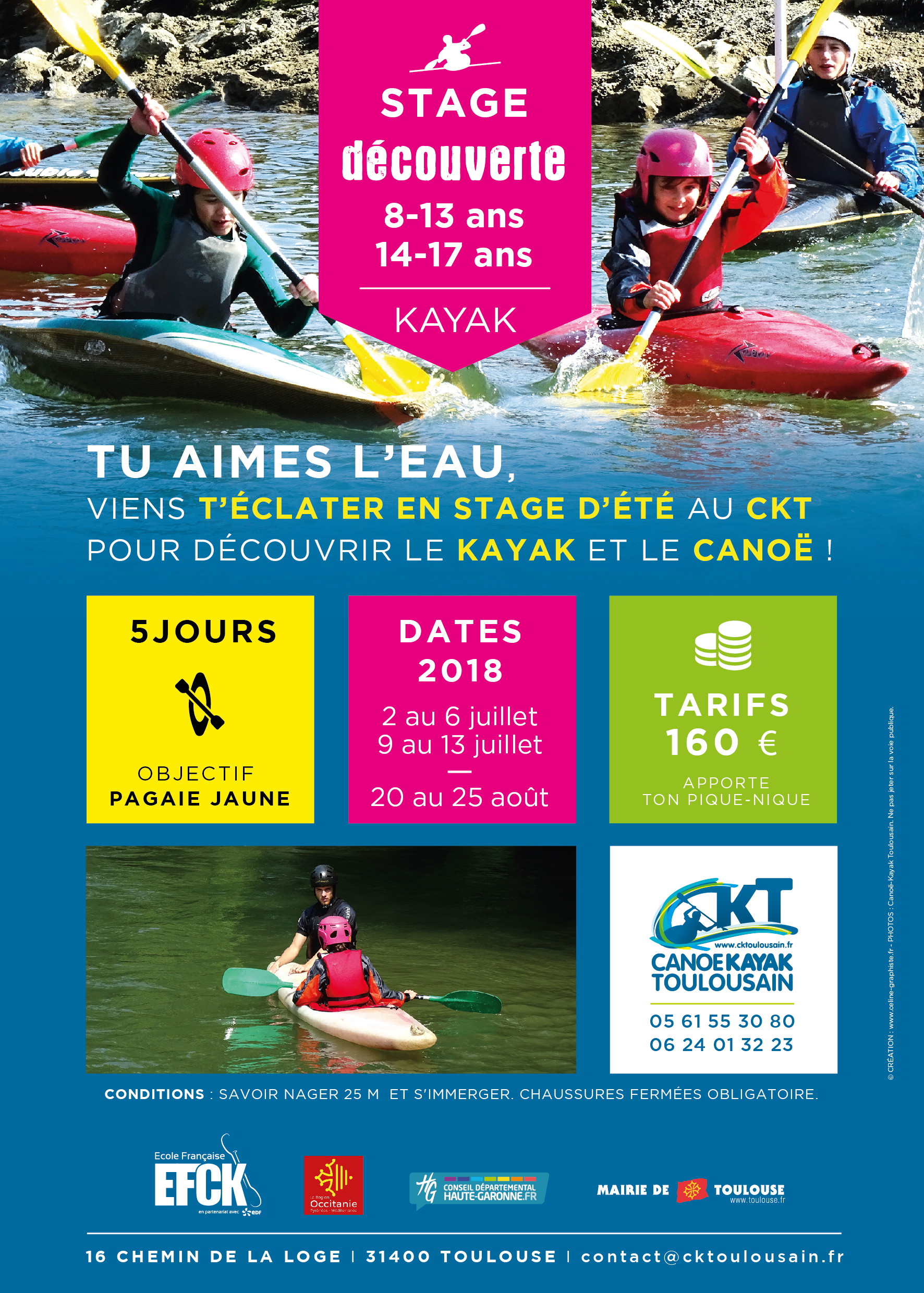 Stage découverte canoë-kayak pour les jeunes