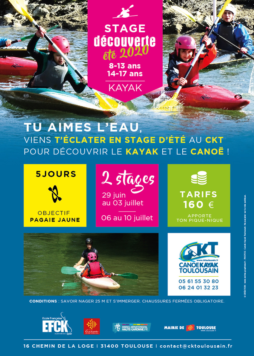 Stage découverte canoë-kayak pour les jeunes