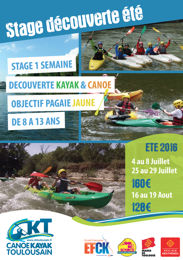 Stage découverte canoë-kayak pour les jeunes